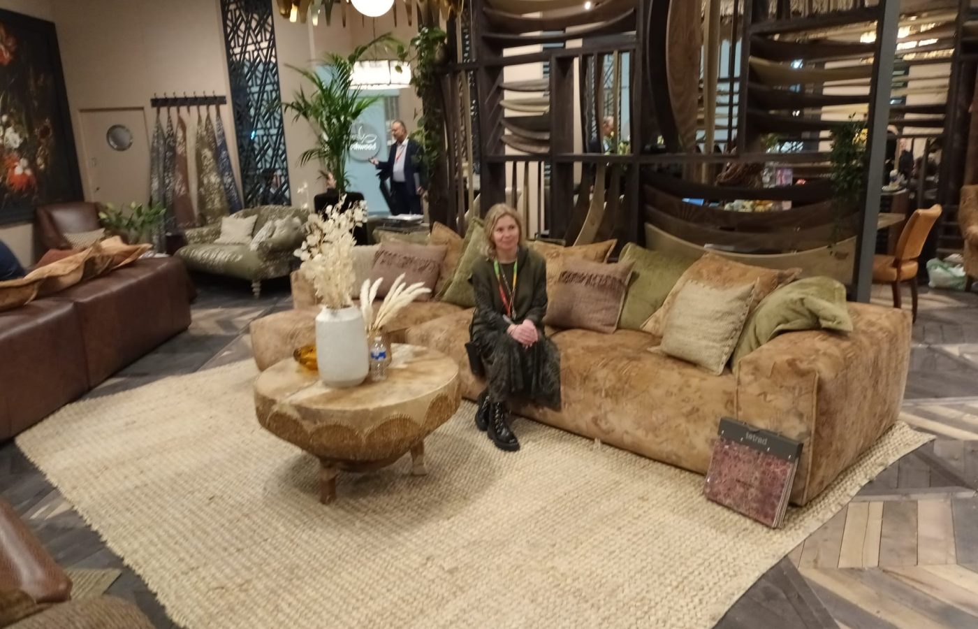 Kate at Furniture show