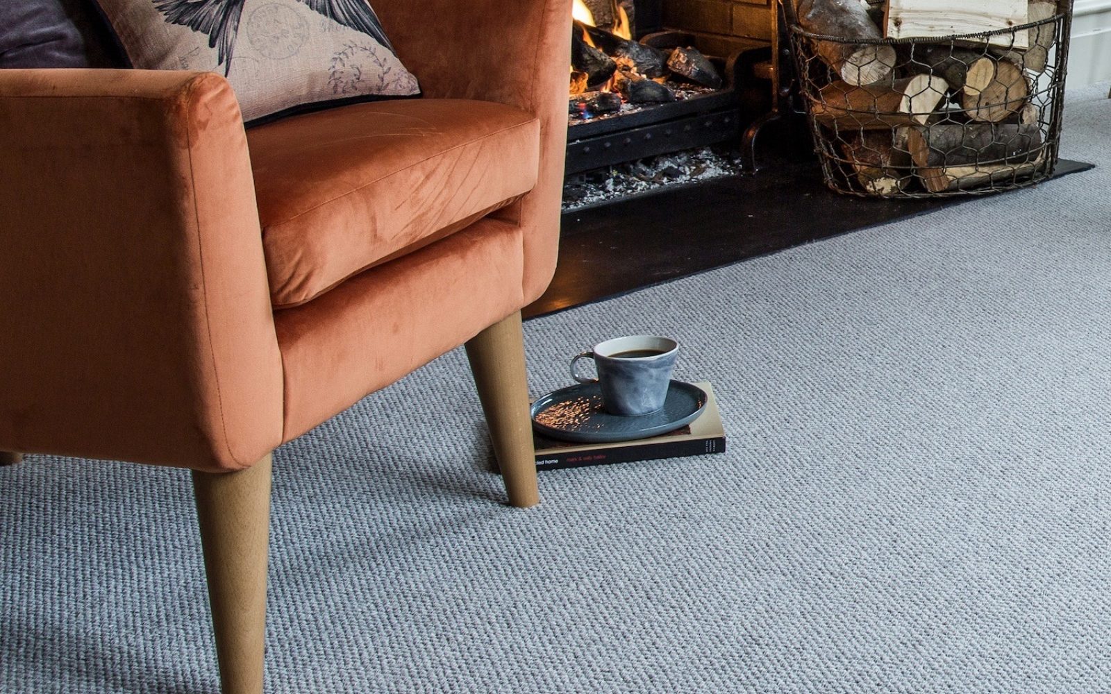 Grey loop carpet